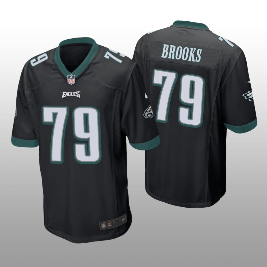 Philadelphia Eagles #79 Black Men's Brandon Brooks Game Jersey