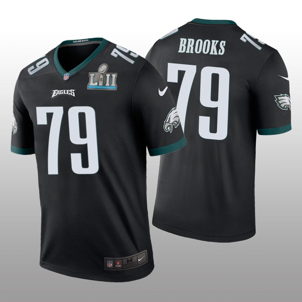 Philadelphia Eagles #79 Brandon Brooks Black legend color rush Jersey - Men