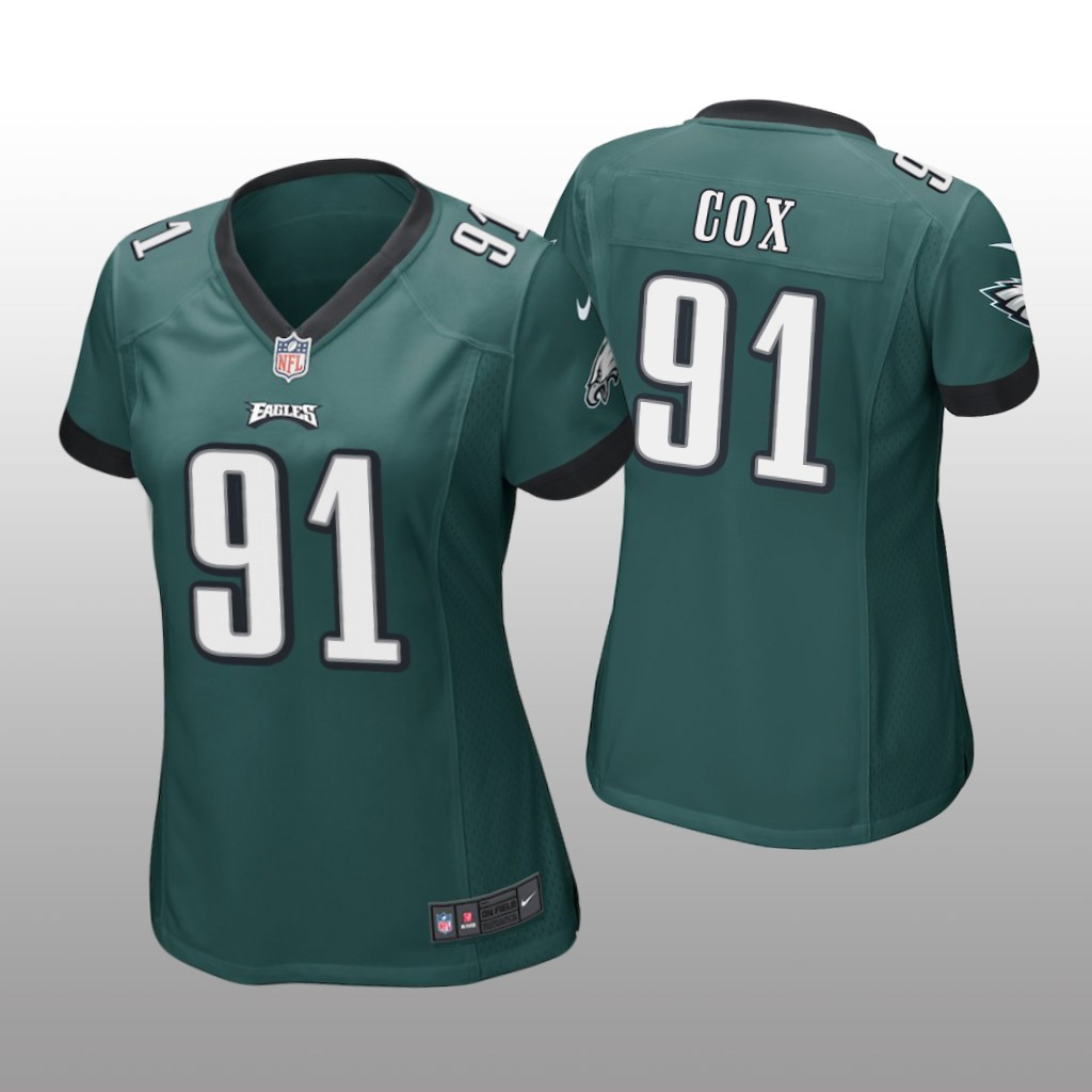 Philadelphia Eagles #91 Green Fletcher Cox Game Jersey - Women