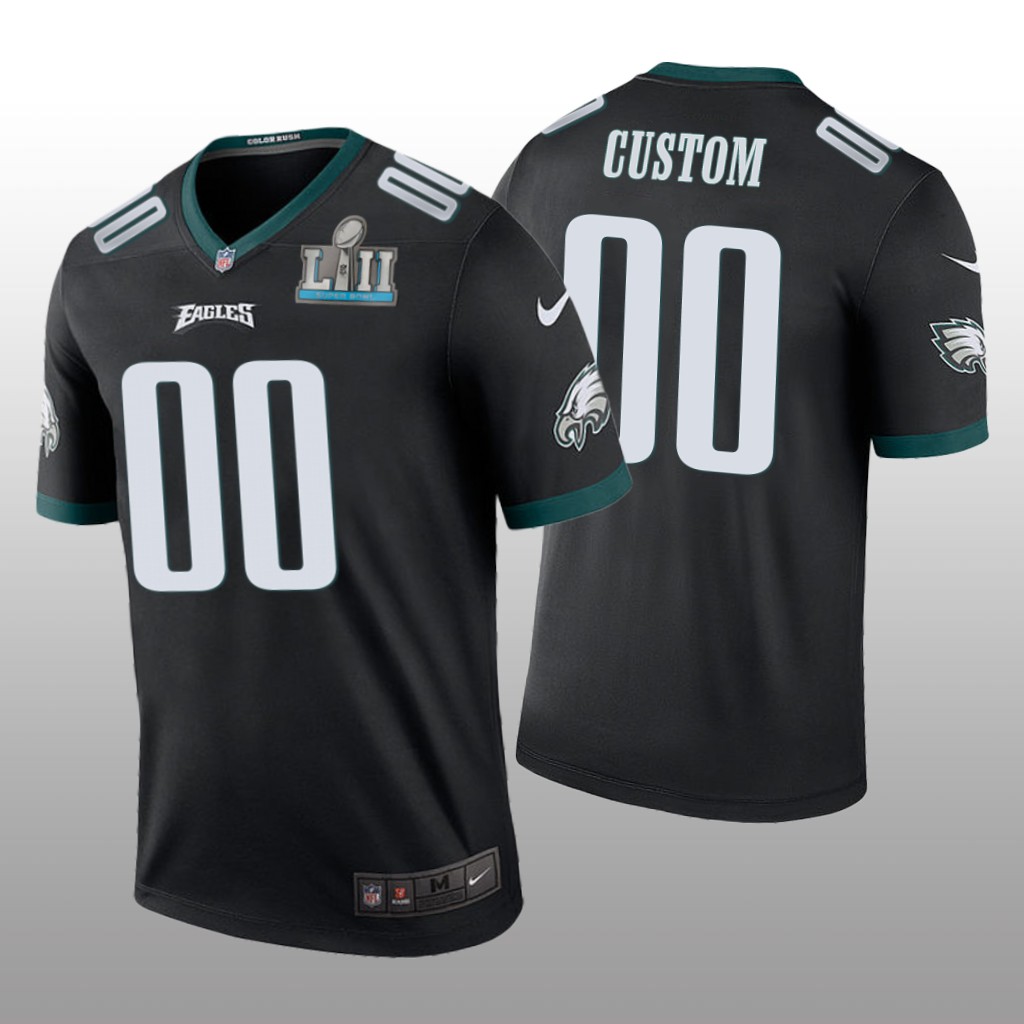 Philadelphia Eagles # Custom Black legend color rush Jersey - Men