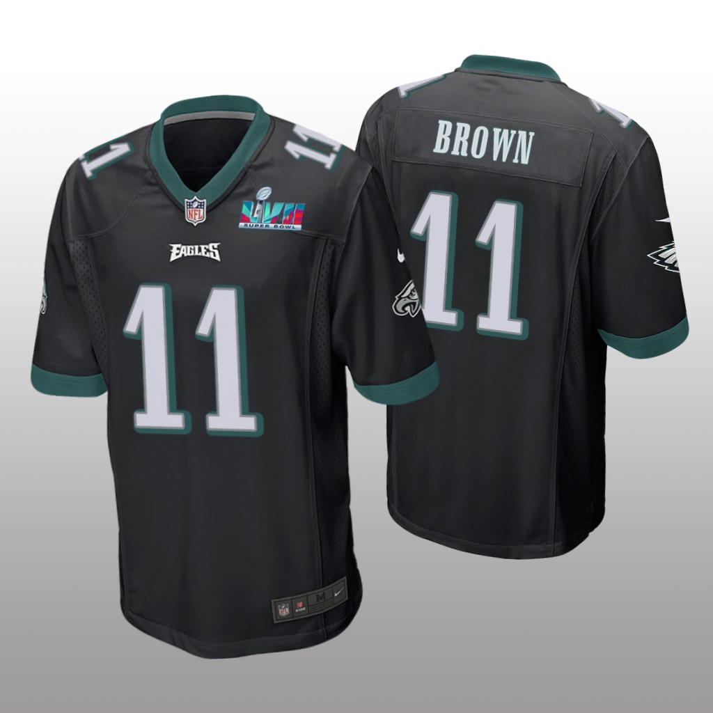 Philadelphia Eagles A.J. Brown Black Game Jersey Super Bowl LVII - Men's