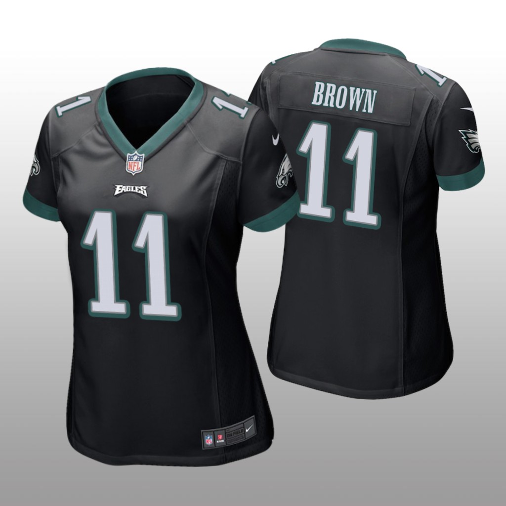 Philadelphia Eagles A.J. Brown Black Jersey Game - Women's