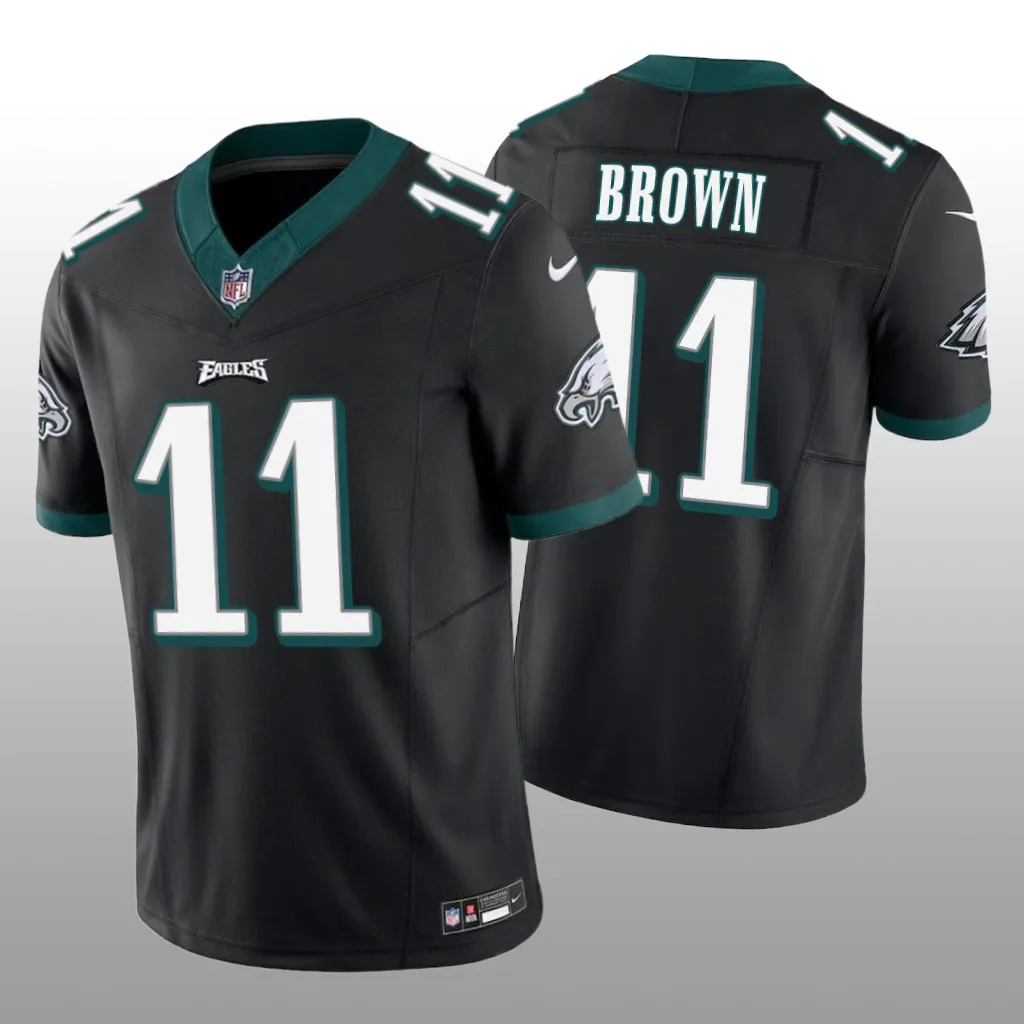Philadelphia Eagles A.J. Brown Black Jersey Vapor F.U.S.E. Limited - Men's