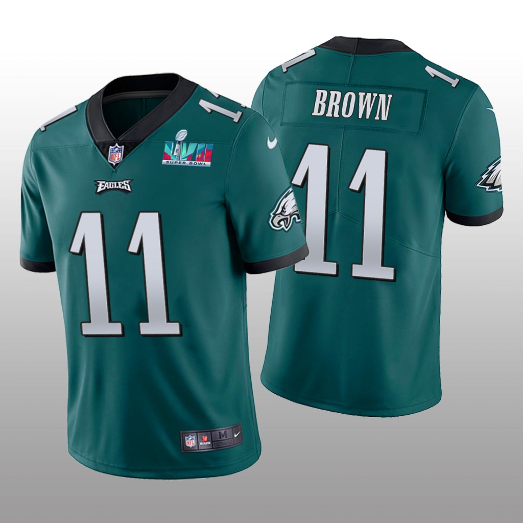Philadelphia Eagles A.J. Brown Green Vapor Limited Jersey Super Bowl LVII - Men's