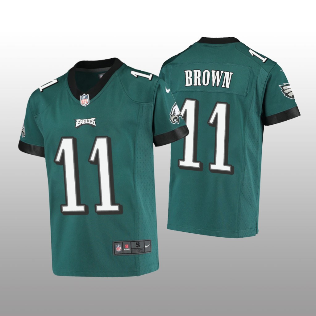 Philadelphia Eagles A.J. Brown Midnight Green Jersey Game - Youth
