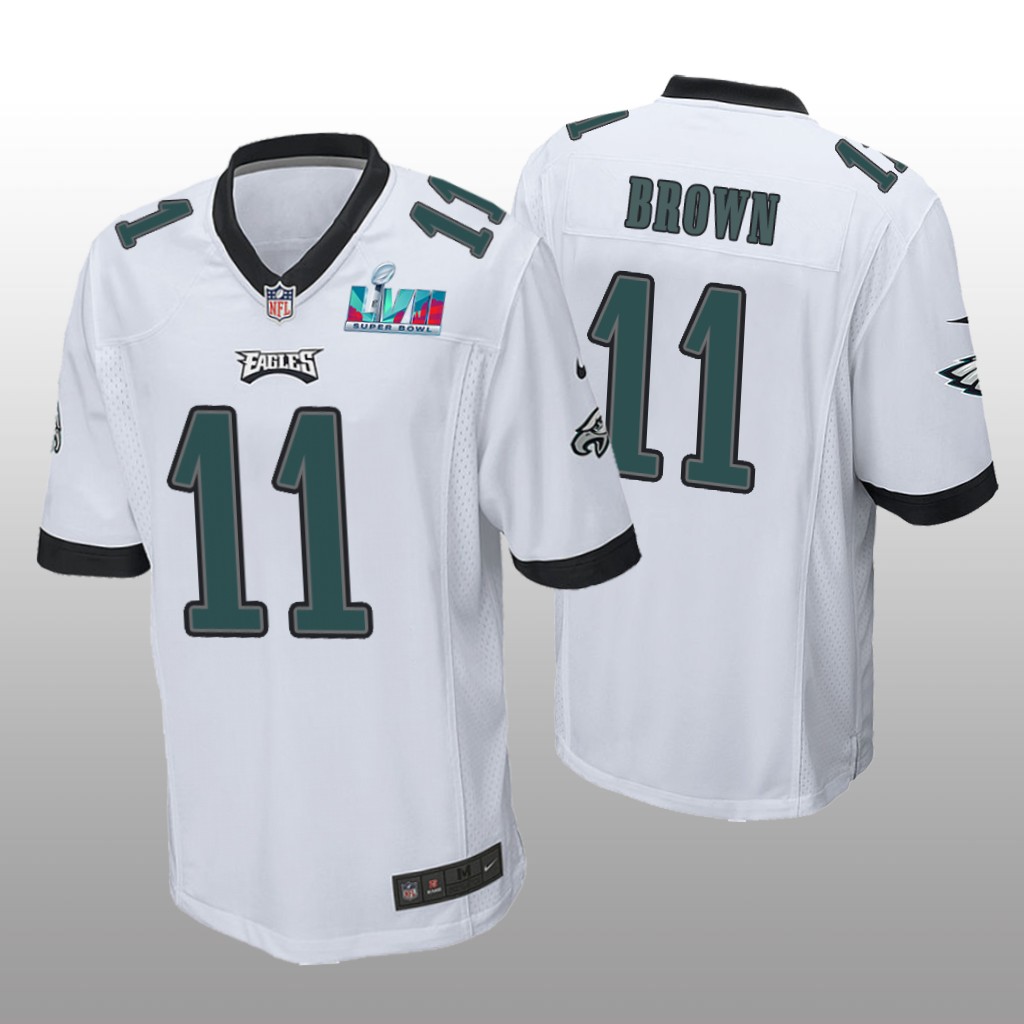 Philadelphia Eagles A.J. Brown White Game Jersey Super Bowl LVII - Men's