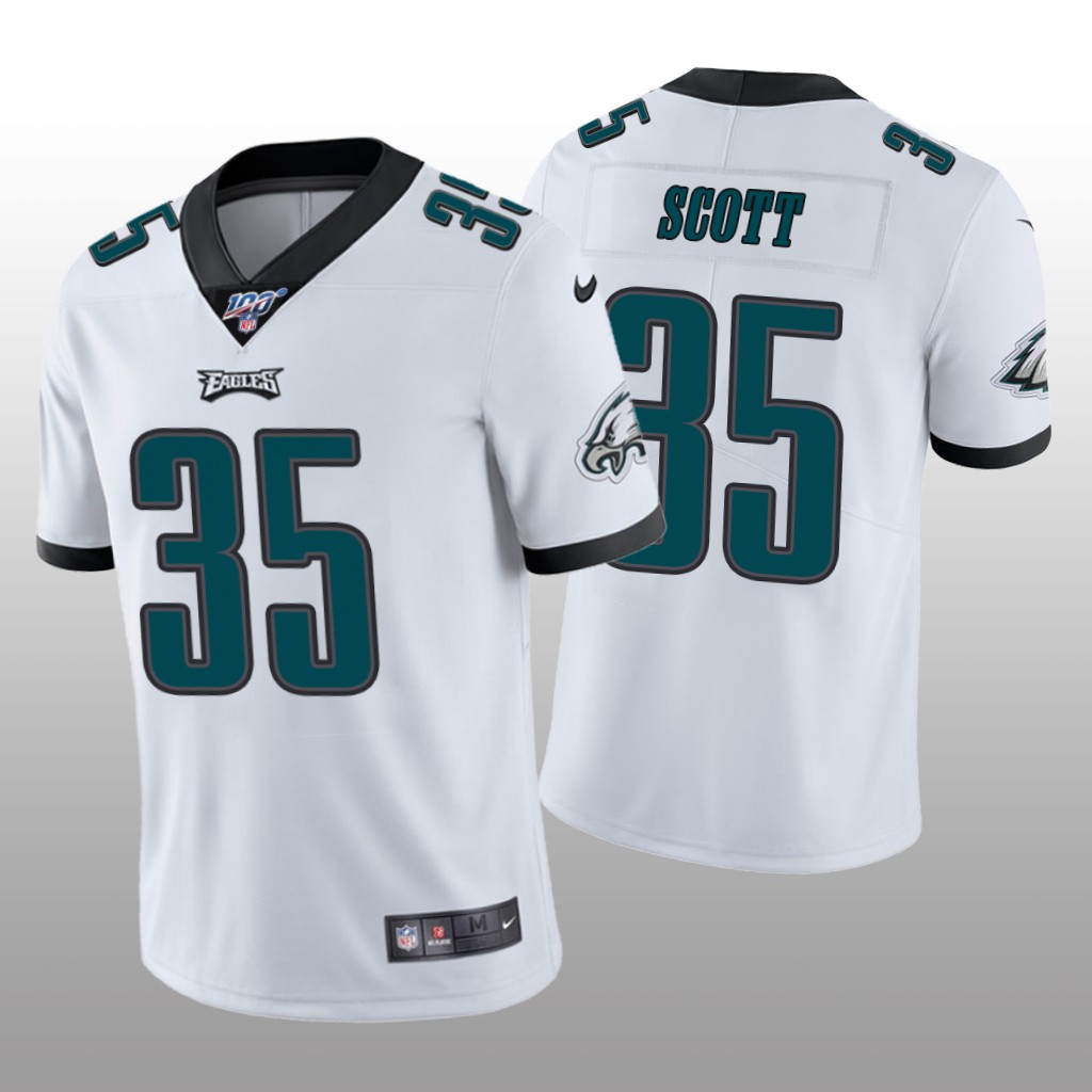 Philadelphia Eagles Boston Scott White Vapor Limited Jersey 100th Season - Men's