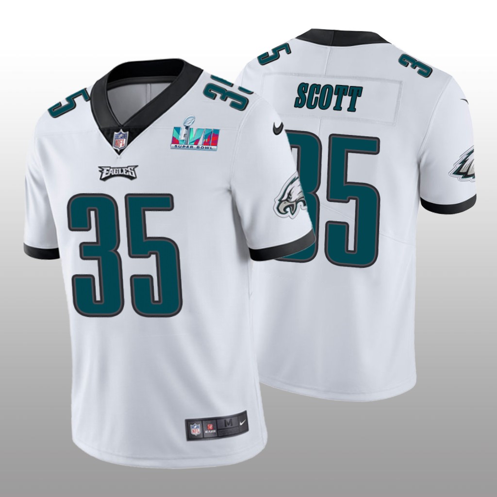 Philadelphia Eagles Boston Scott White Vapor Limited Jersey Super Bowl LVII - Men's