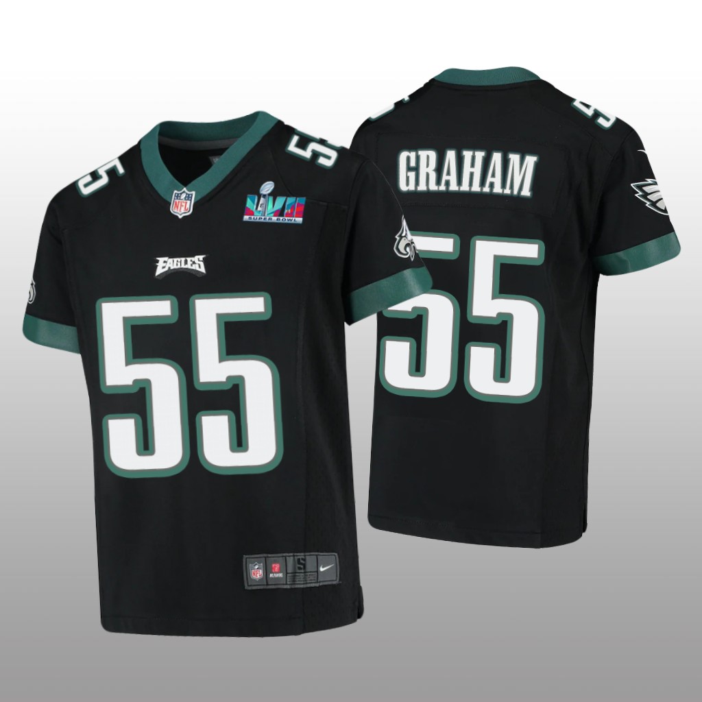 Philadelphia Eagles Brandon Graham Black Game Jersey Super Bowl LVII - Youth