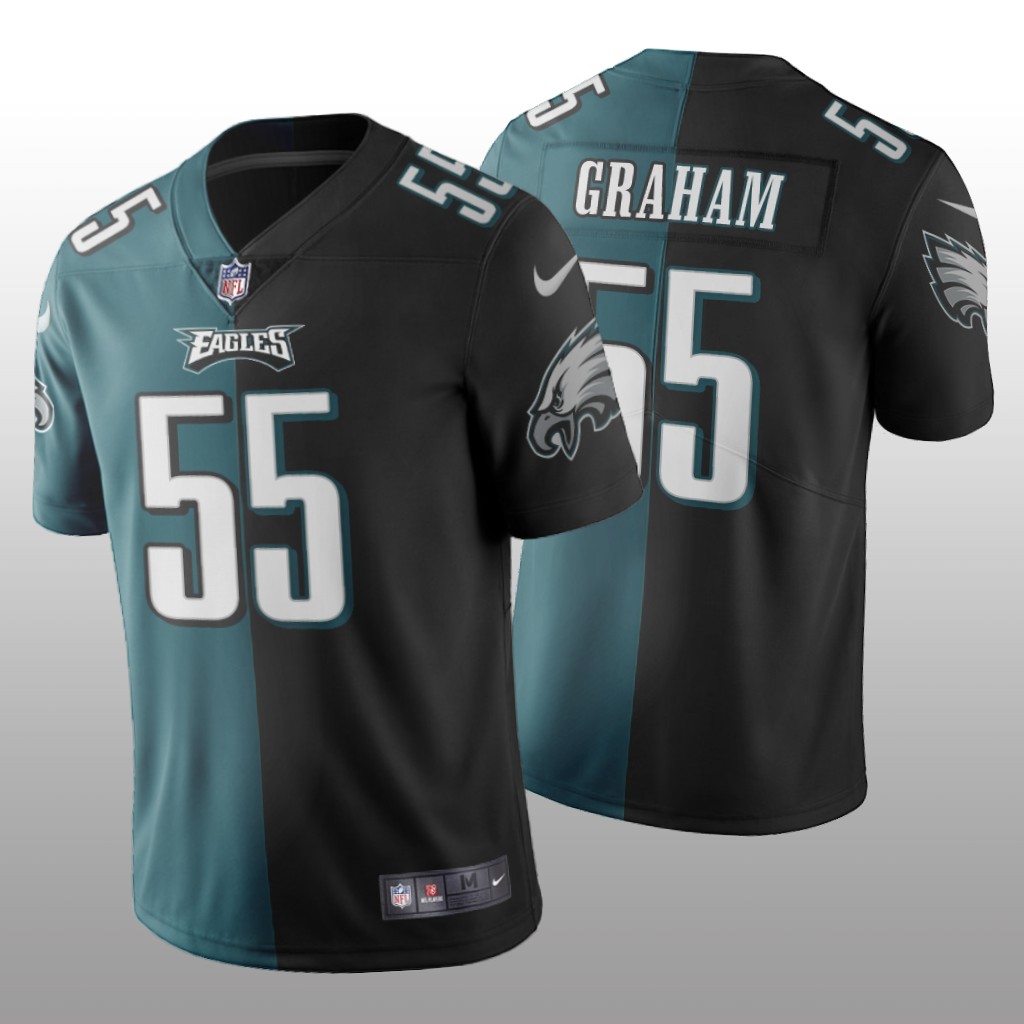 Philadelphia Eagles Brandon Graham Green Black Vapor Limited Split Jersey Two Tone - Men's