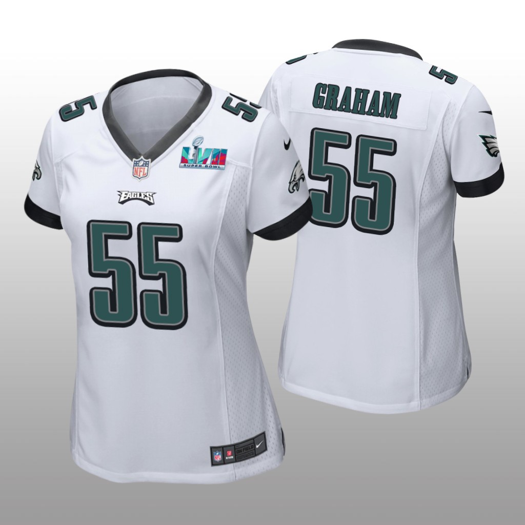 Philadelphia Eagles Brandon Graham White Game Jersey Super Bowl LVII - Women's