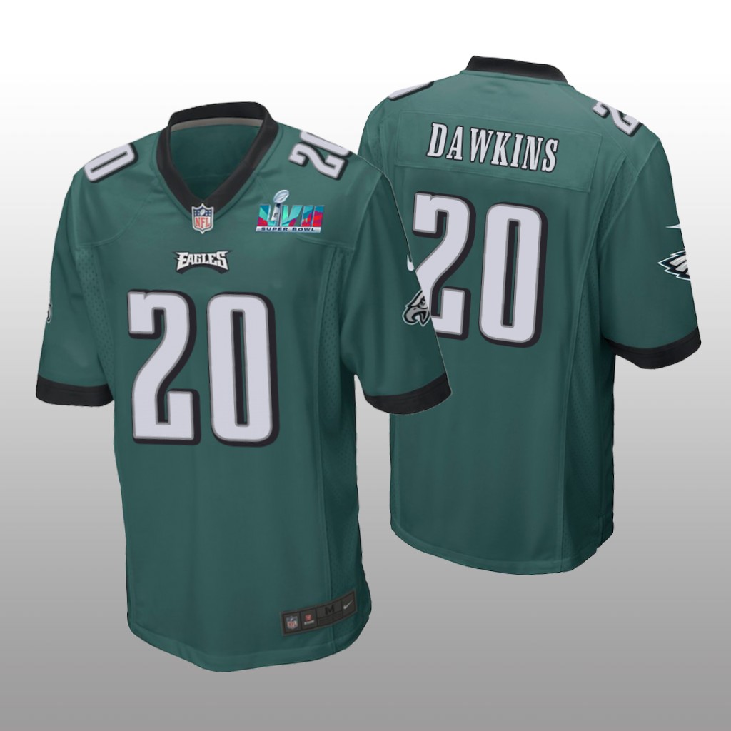 Philadelphia Eagles Brian Dawkins Midnight Green Game Jersey Super Bowl LVII - Men's