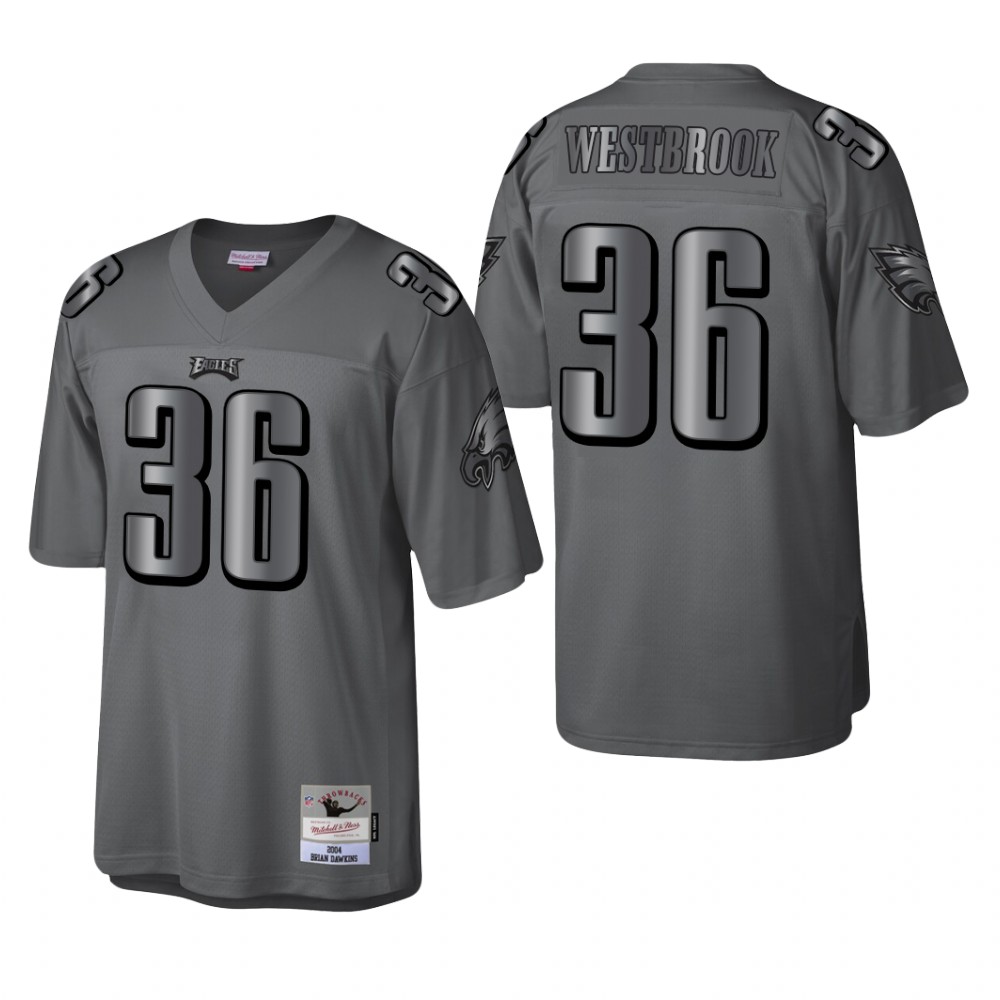 Philadelphia Eagles Brian Westbrook Charcoal Metal Legacy 2004 Throwback - Men's