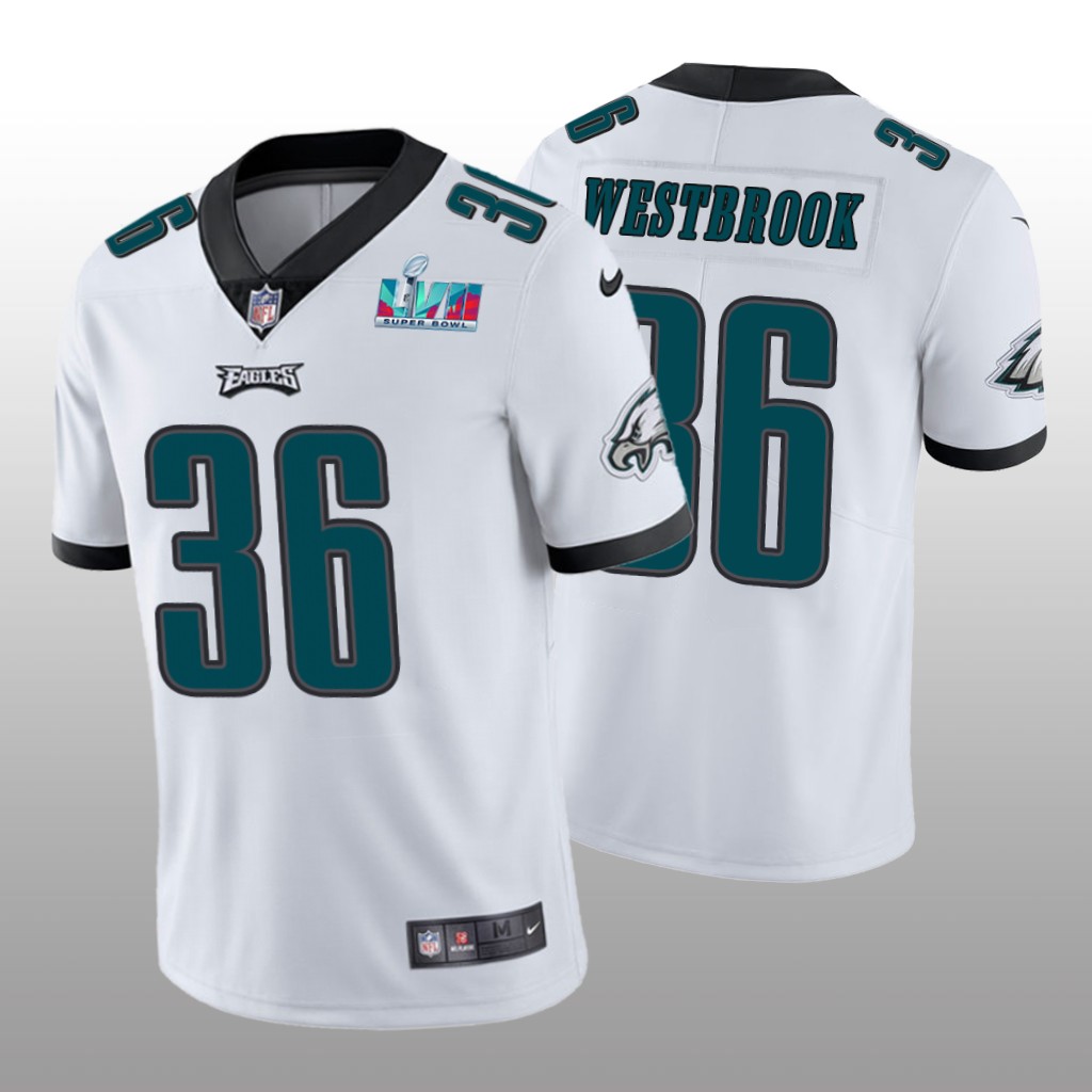 Philadelphia Eagles Brian Westbrook White Vapor Limited Jersey Super Bowl LVII - Men's