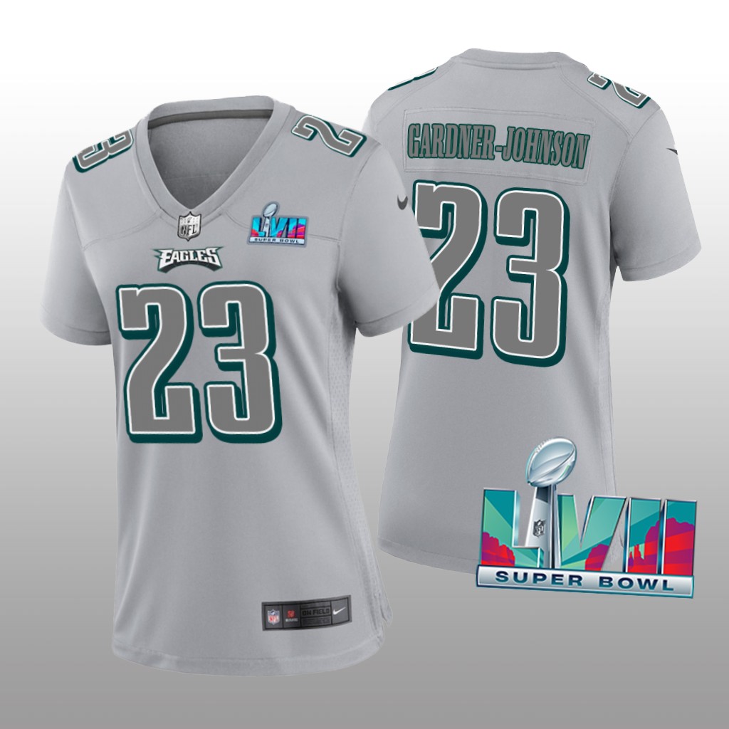 Philadelphia Eagles C.J. Gardner-Johnson Gray Atmosphere Jersey Super Bowl LVII - Women's