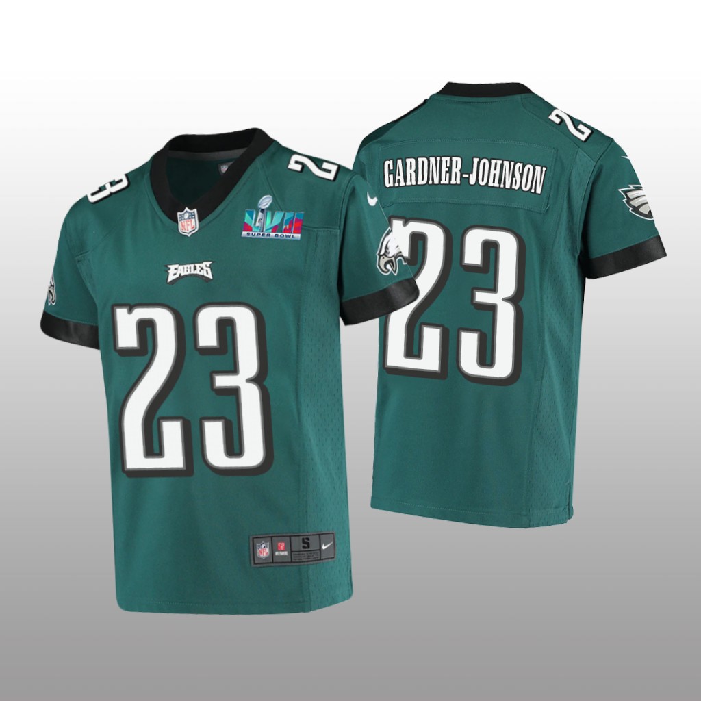 Philadelphia Eagles C.J. Gardner-Johnson Midnight Green Game Jersey Super Bowl LVII - Youth