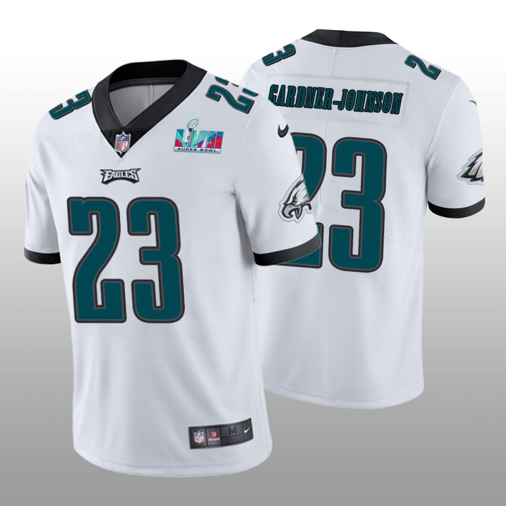 Philadelphia Eagles C.J. Gardner-Johnson White Vapor Limited Jersey Super Bowl LVII - Men's
