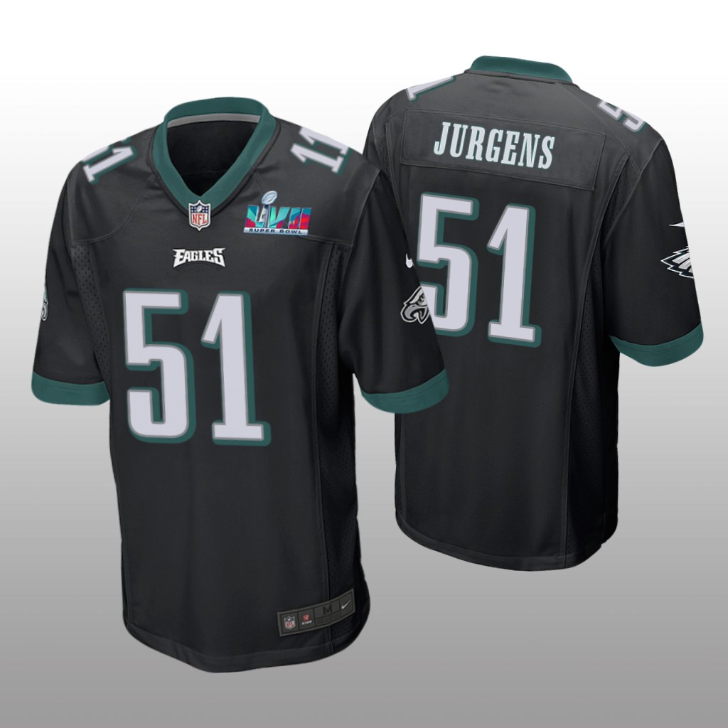 Philadelphia Eagles Cam Jurgens Black Game Jersey Super Bowl LVII - Men's