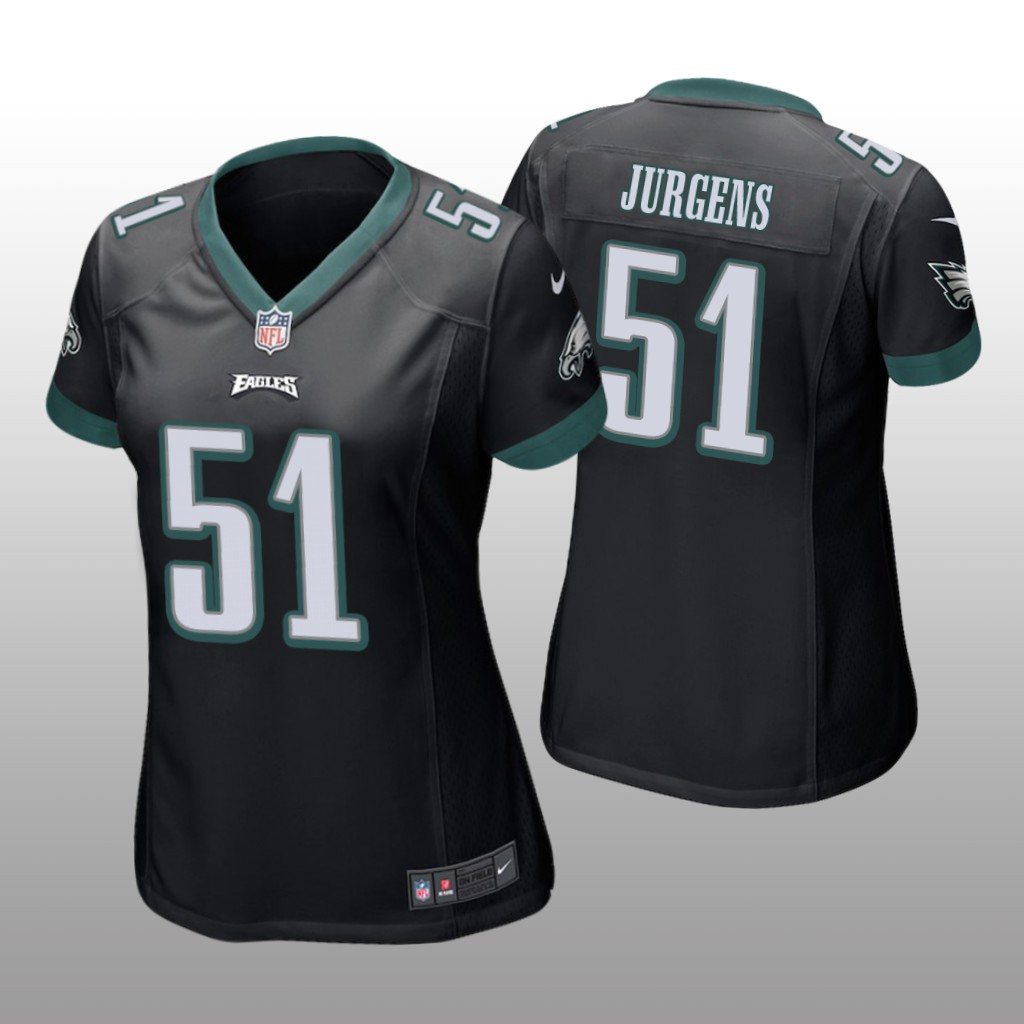 Philadelphia Eagles Cam Jurgens Black Jersey Game - Women's