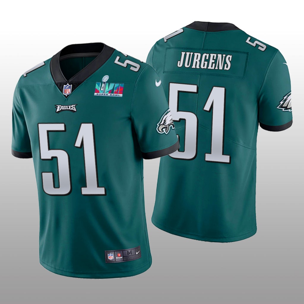 Philadelphia Eagles Cam Jurgens Green Vapor Limited Jersey Super Bowl LVII - Men's