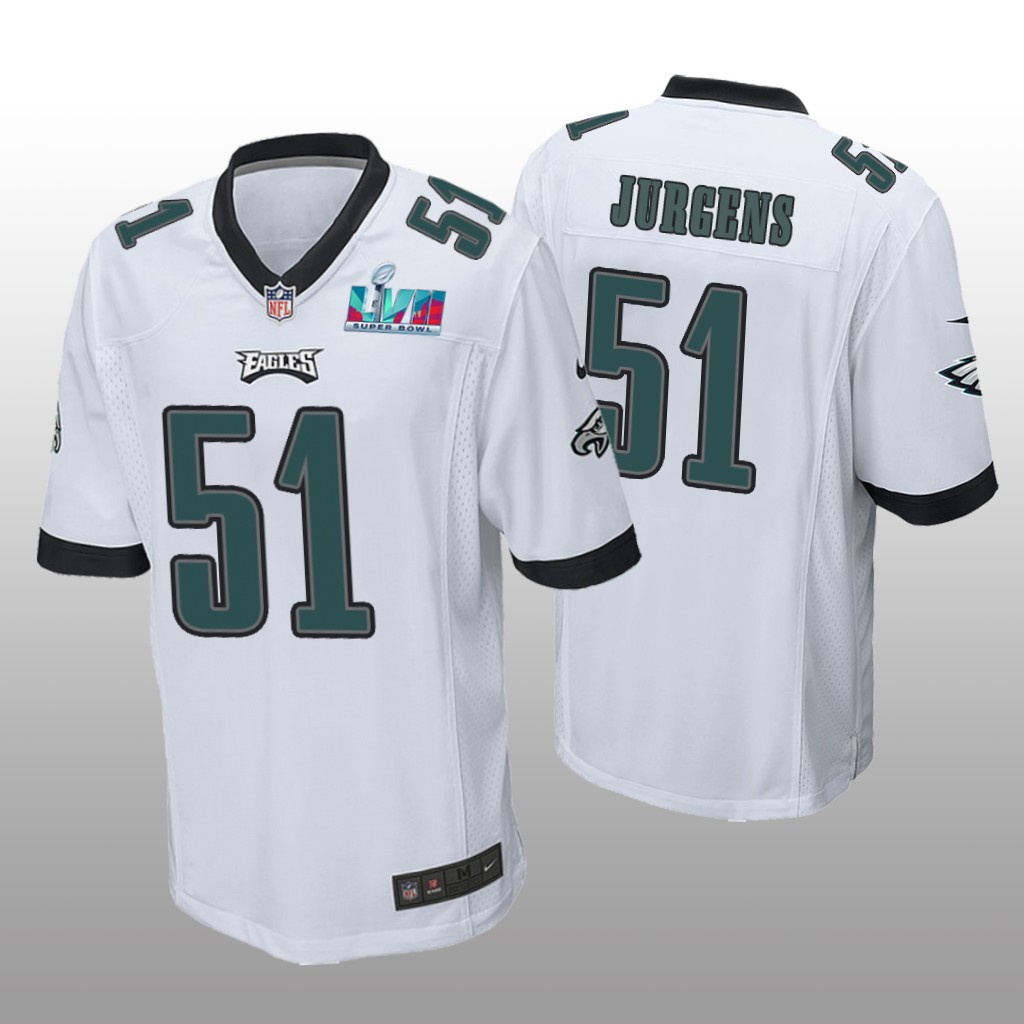 Philadelphia Eagles Cam Jurgens White Game Jersey Super Bowl LVII - Men's