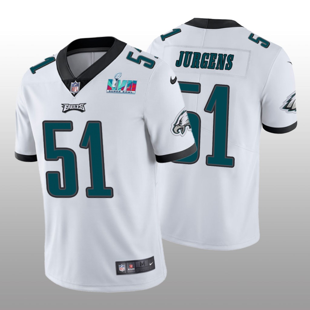 Philadelphia Eagles Cam Jurgens White Vapor Limited Jersey Super Bowl LVII - Men's