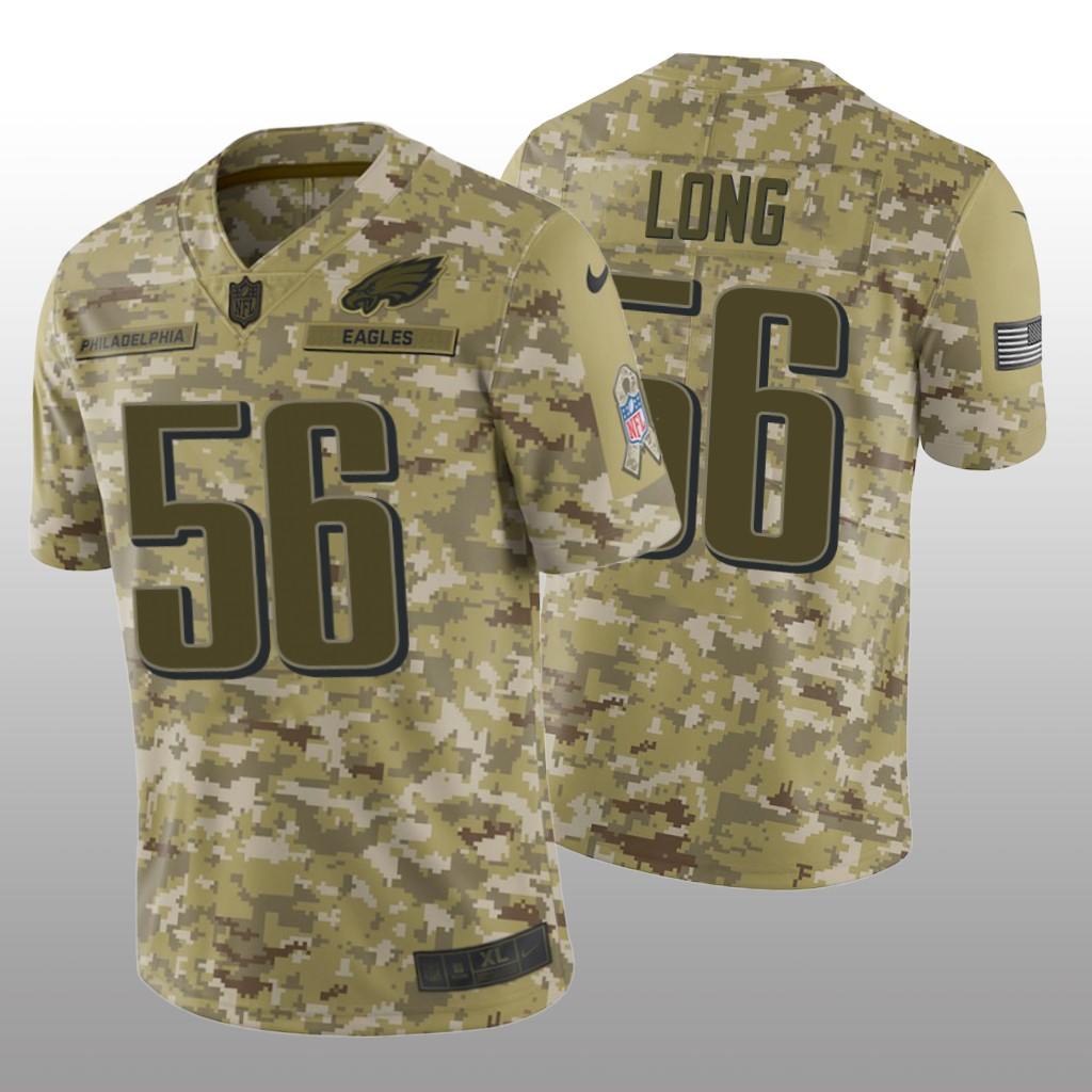 Philadelphia Eagles Chris Long #56 Salute to Service Jersey - Camo