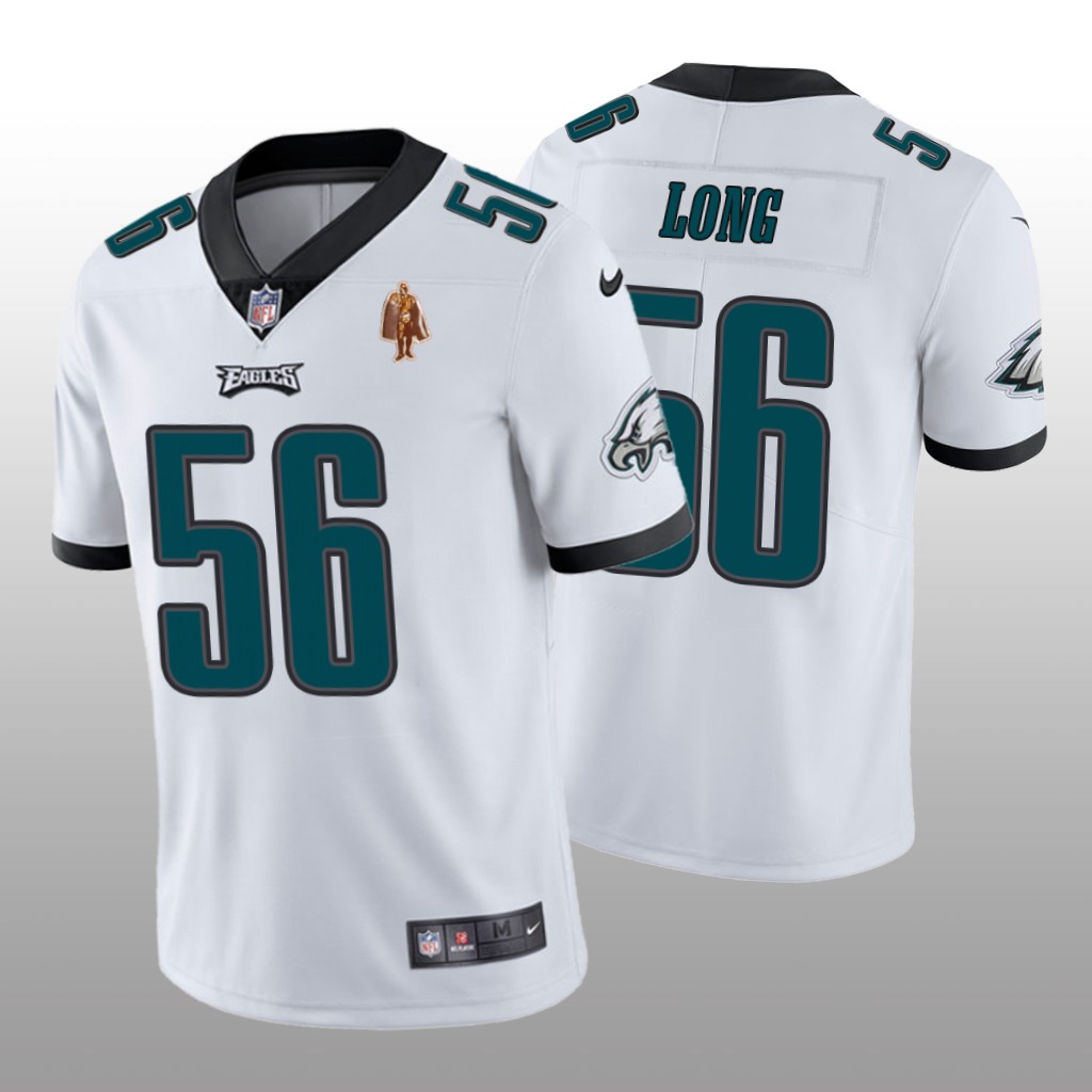 Philadelphia Eagles Chris Long White Jersey Walter Payton Man of the Year Award Patch - Men's