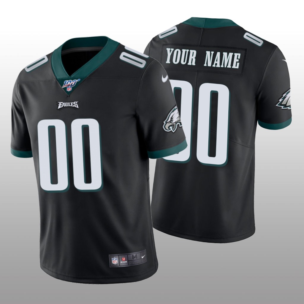 Philadelphia Eagles Custom Black Limited Jersey 100th Season - Men's