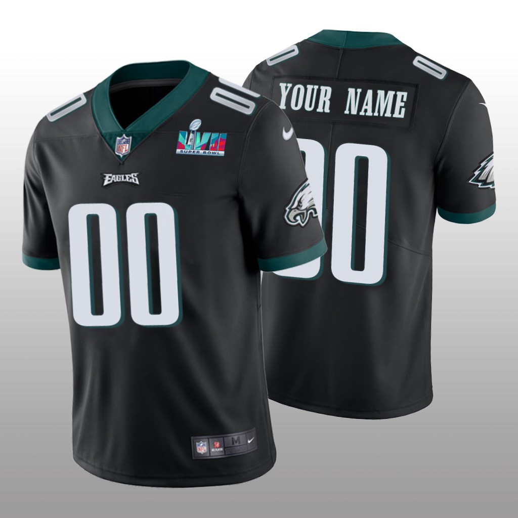 Philadelphia Eagles Custom Black Vapor Limited Jersey Super Bowl LVII - Men's
