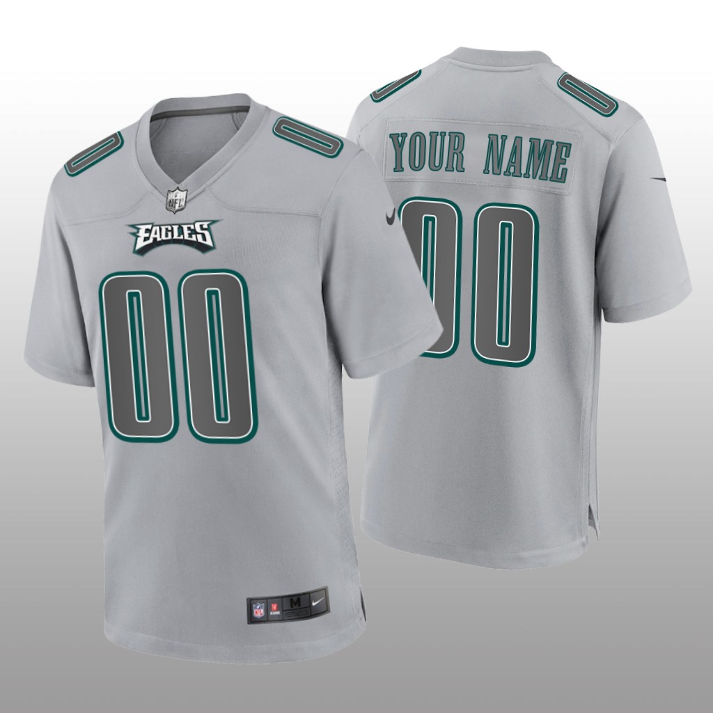 Philadelphia Eagles Custom Gray Jersey Atmosphere Fashion Game - Men's