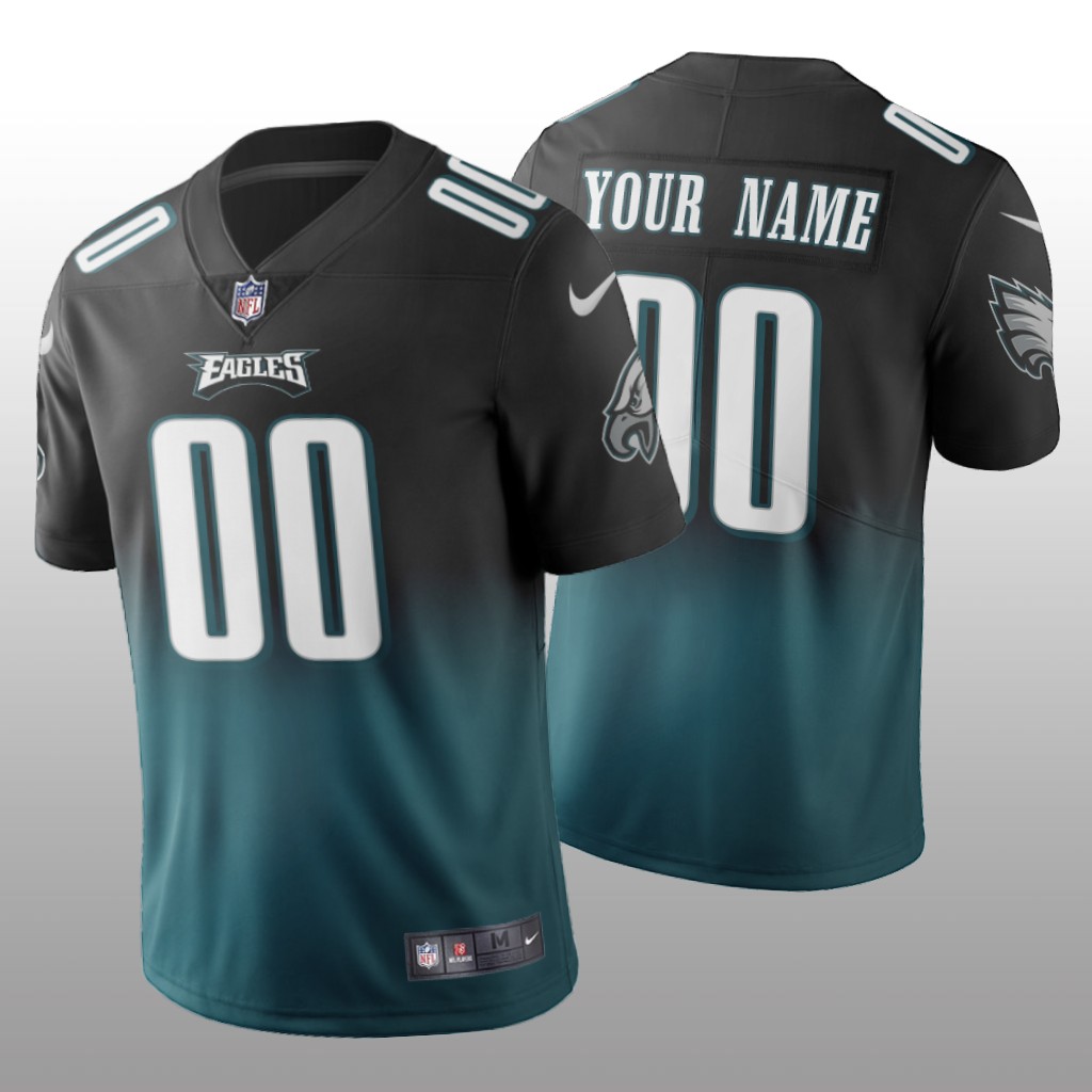 Philadelphia Eagles Custom Midnight Green Gradient Jersey Color Crash - Men's