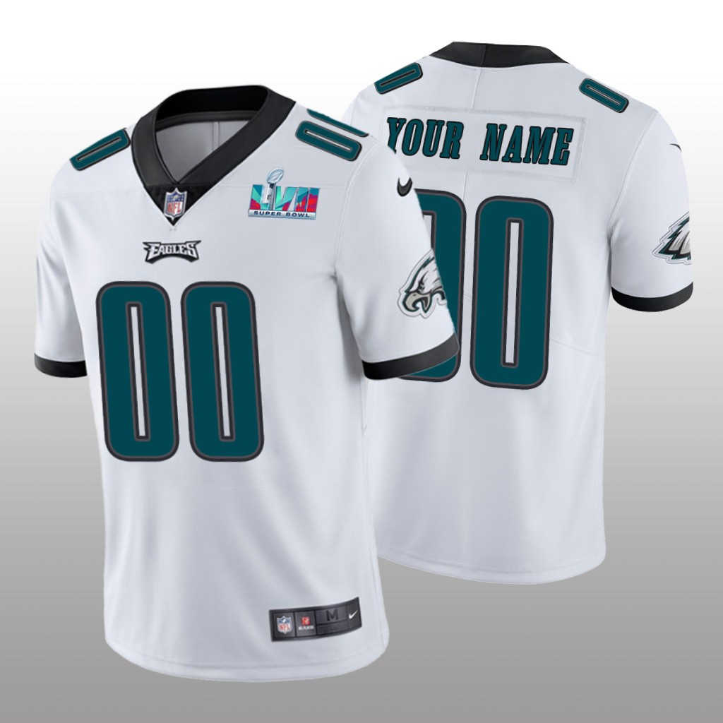 Philadelphia Eagles Custom White Vapor Limited Jersey Super Bowl LVII - Men's