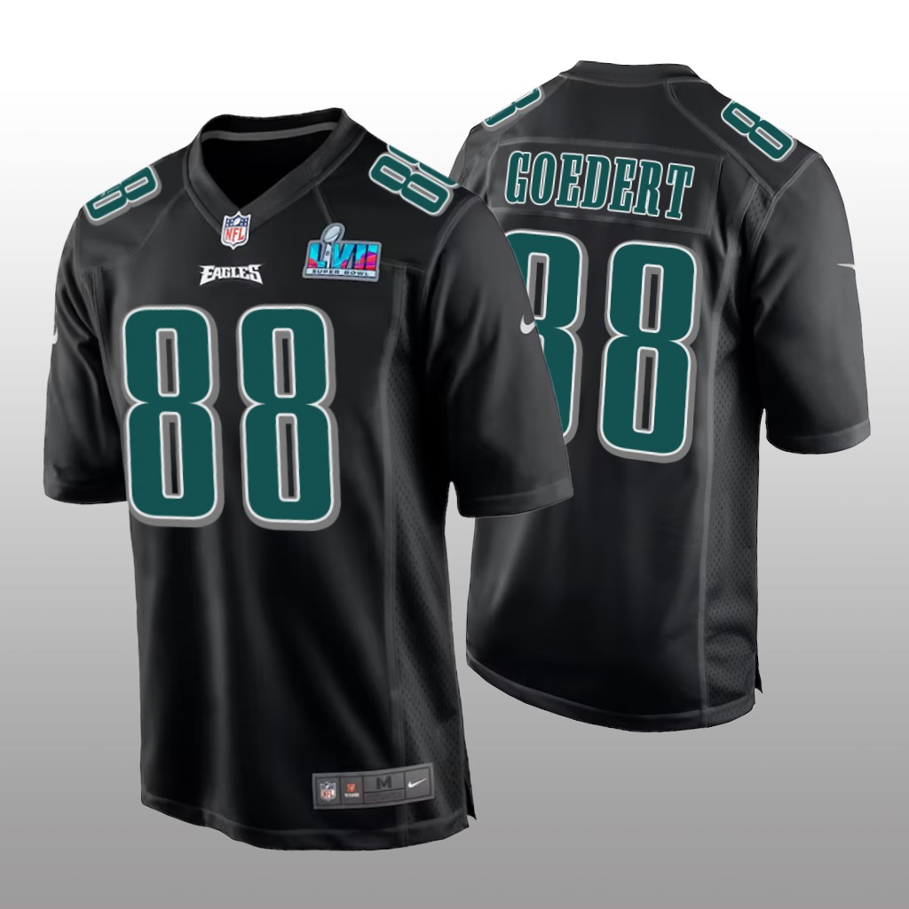 Philadelphia Eagles Dallas Goedert Black Fashion Game Jersey Super Bowl LVII - Men's