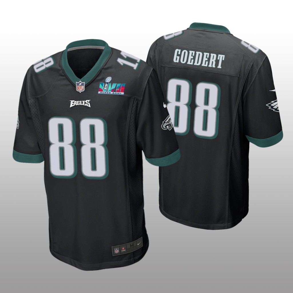 Philadelphia Eagles Dallas Goedert Black Game Jersey Super Bowl LVII - Men's