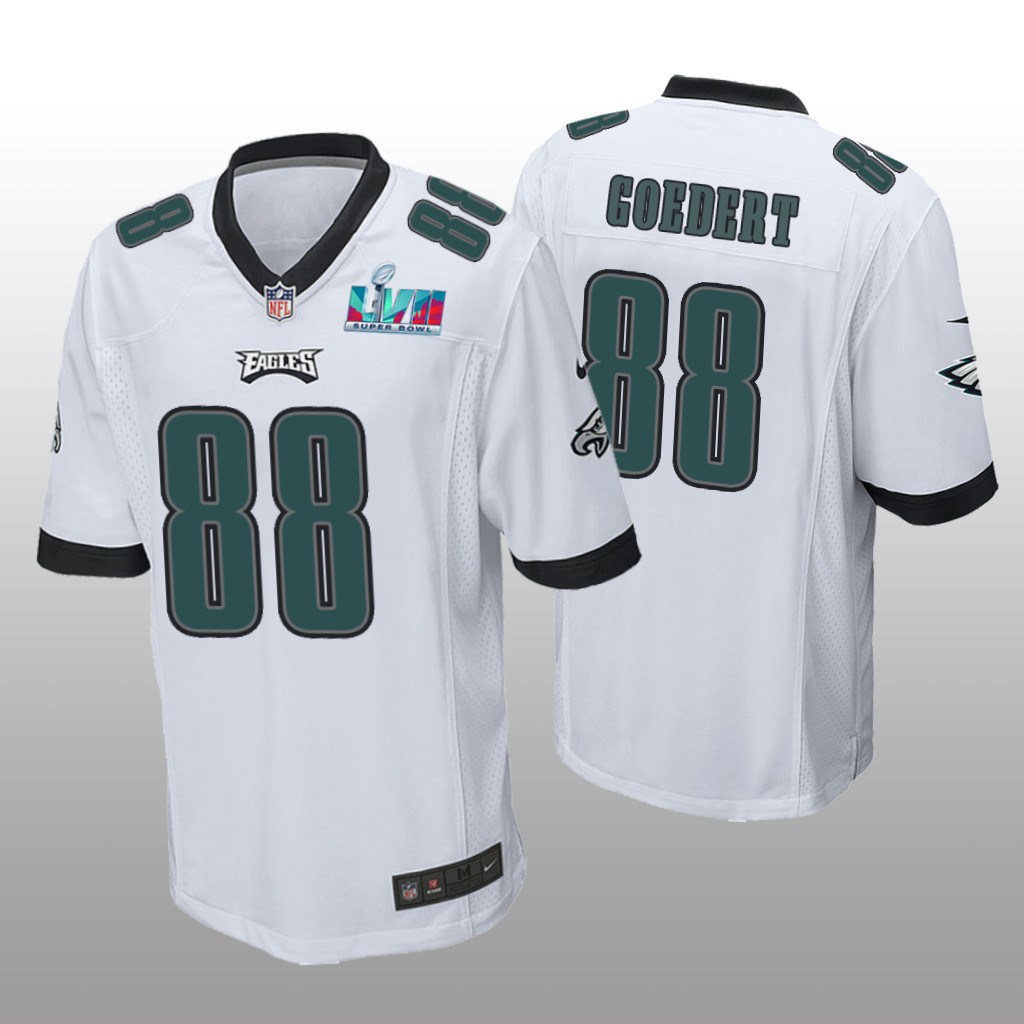 Philadelphia Eagles Dallas Goedert White Game Jersey Super Bowl LVII - Men's