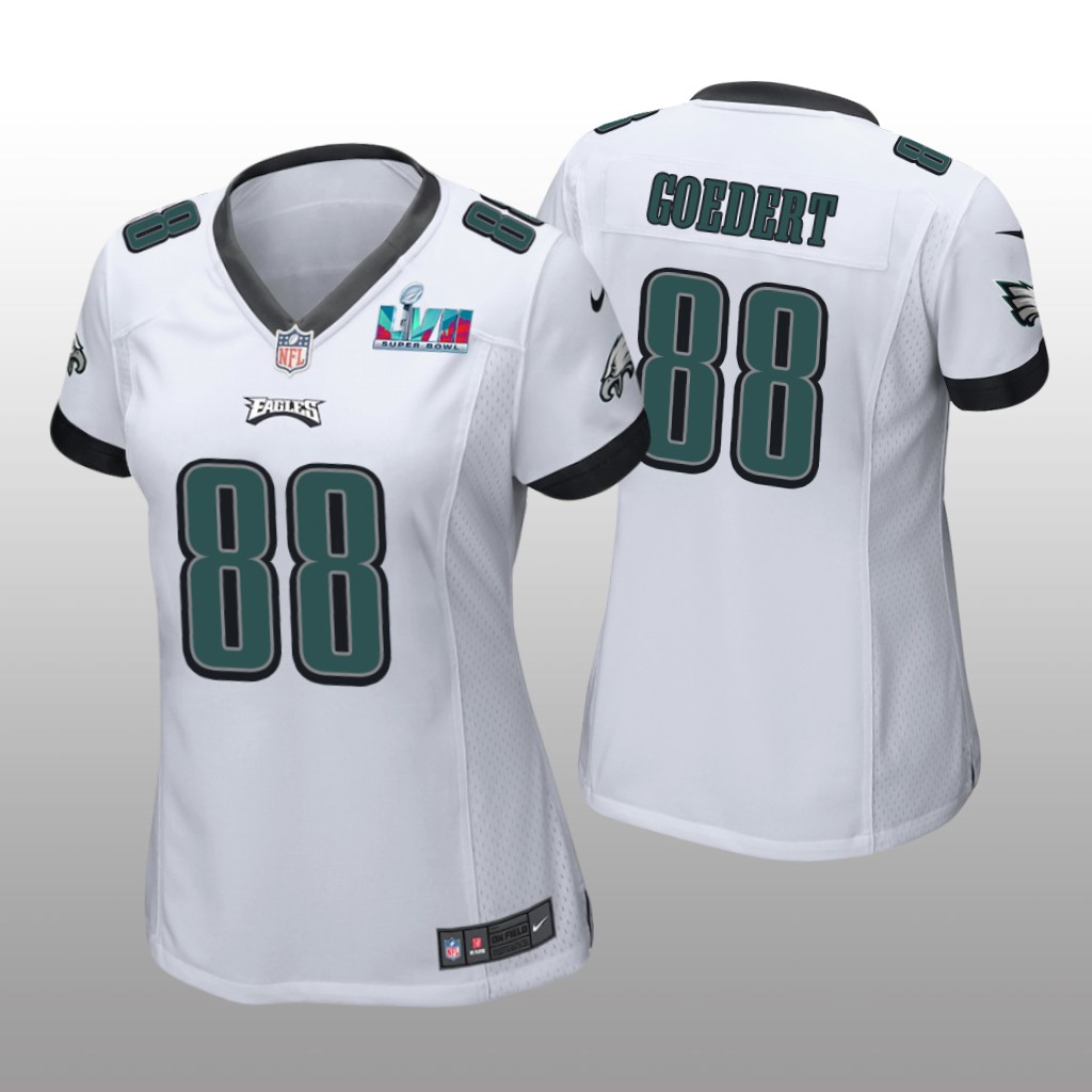 Philadelphia Eagles Dallas Goedert White Game Jersey Super Bowl LVII - Women's