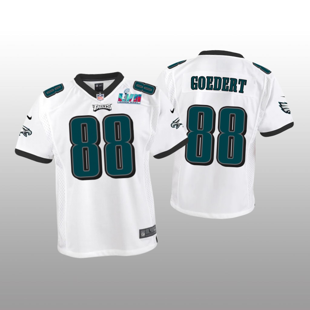 Philadelphia Eagles Dallas Goedert White Game Jersey Super Bowl LVII - Youth