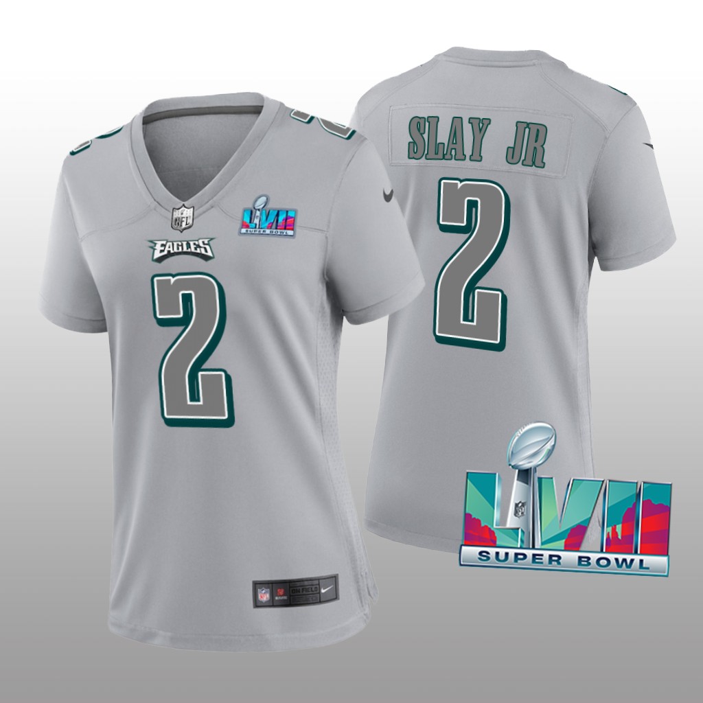 Philadelphia Eagles Darius Slay Jr Gray Atmosphere Jersey Super Bowl LVII - Women's