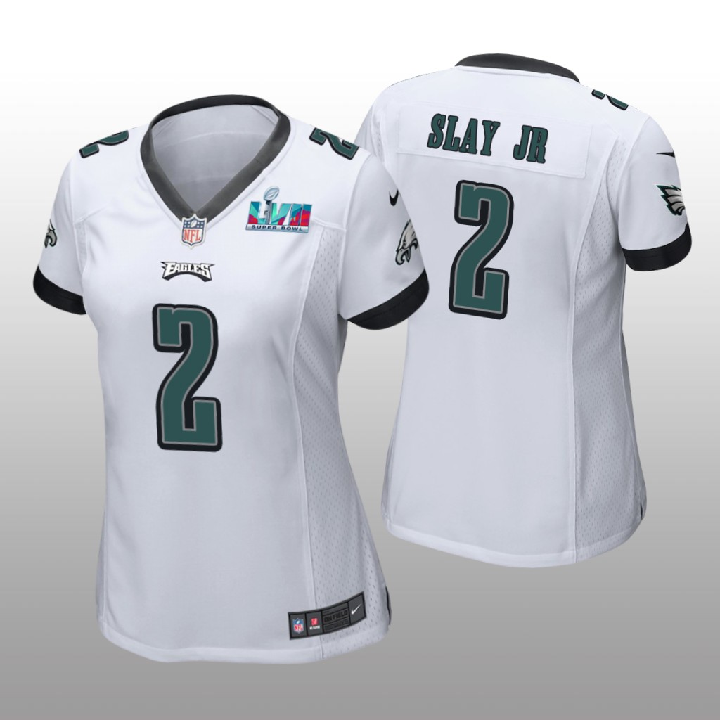 Philadelphia Eagles Darius Slay Jr White Game Jersey Super Bowl LVII - Women's