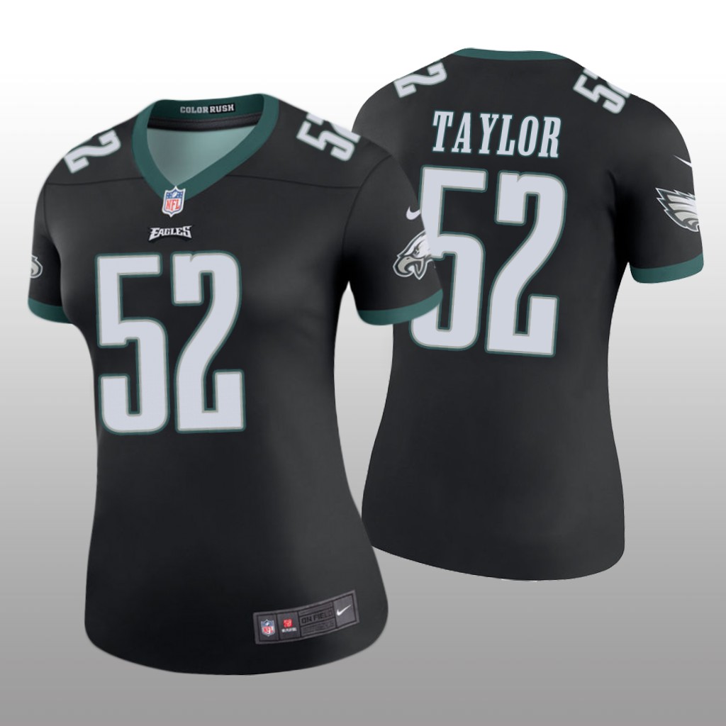 Philadelphia Eagles Davion Taylor Black Jersey Color Rush Legend - Women's