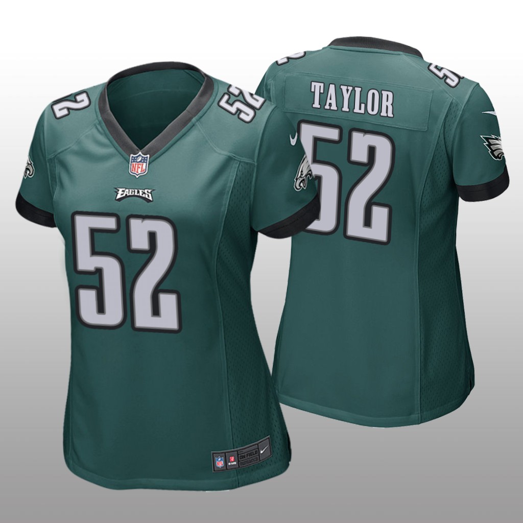 Philadelphia Eagles Davion Taylor Green Jersey Game - Women's