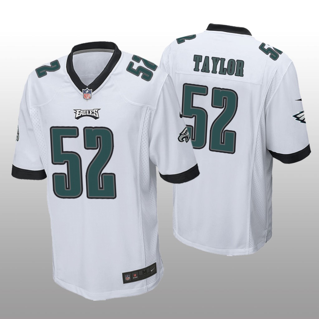 Philadelphia Eagles Davion Taylor White Jersey Game - Men's