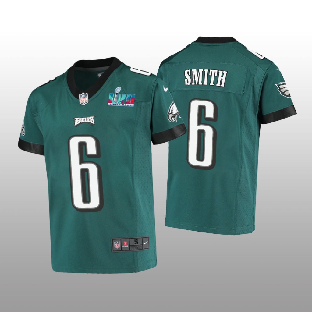 Philadelphia Eagles DeVonta Smith Midnight Green Game Jersey Super Bowl LVII - Youth