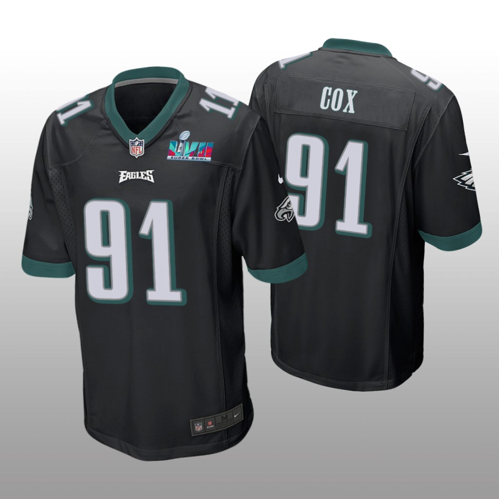 Philadelphia Eagles Fletcher Cox Black Game Jersey Super Bowl LVII - Men's