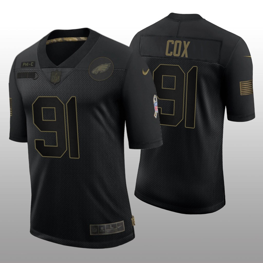 Philadelphia Eagles Fletcher Cox Black Limited Jersey 2020 Salute to Service - Men's