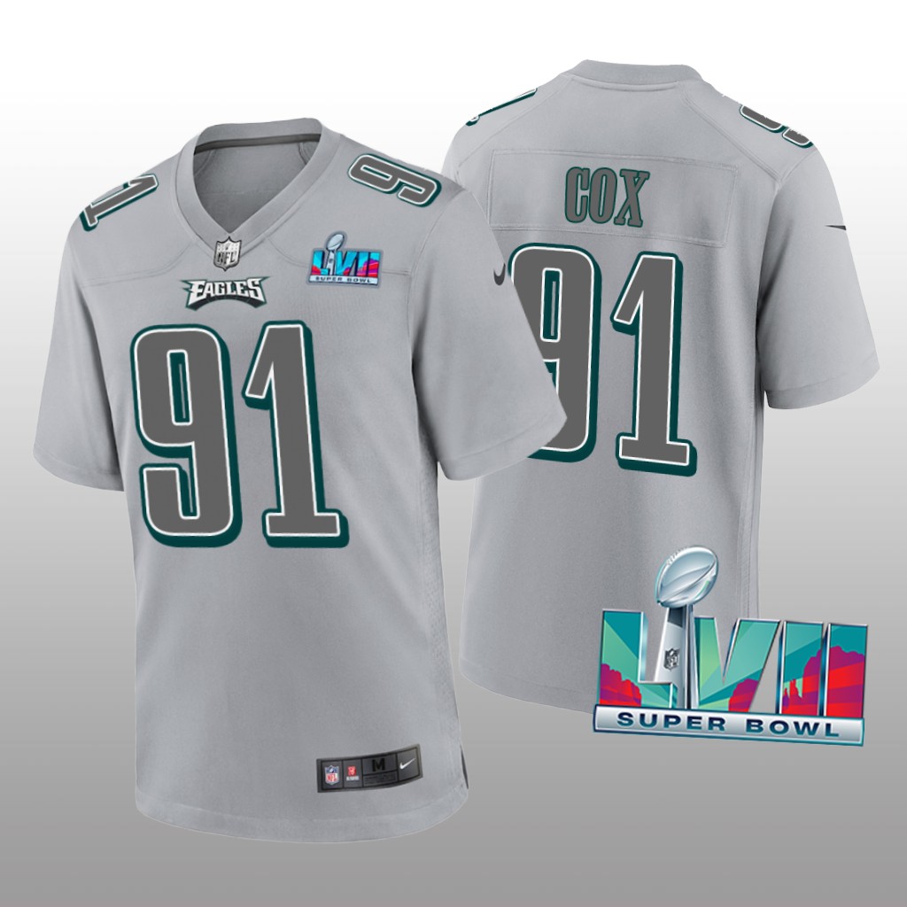 Philadelphia Eagles Fletcher Cox Gray Atmosphere Jersey Super Bowl LVII - Men's