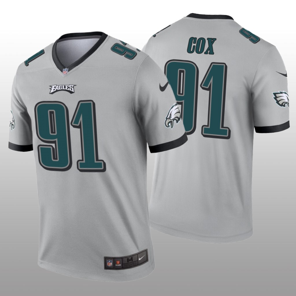 Philadelphia Eagles Fletcher Cox Silver Jersey Inverted Legend - Men's