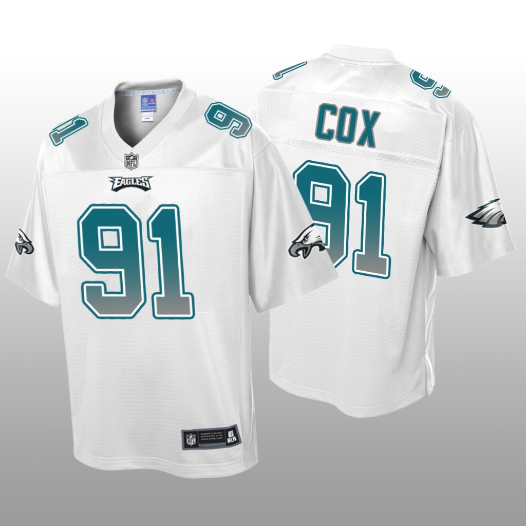 Philadelphia Eagles Fletcher Cox White Jersey Fade Fashion - Men's