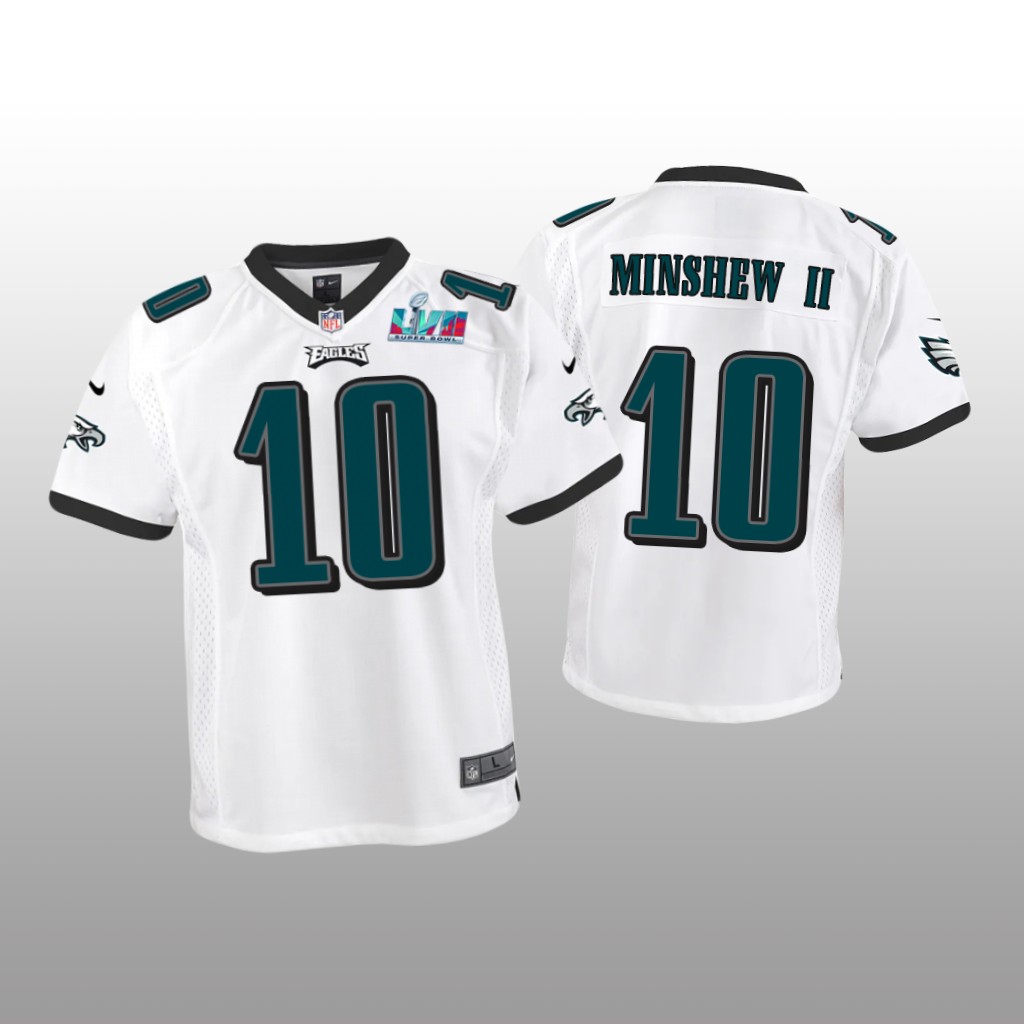 Philadelphia Eagles Gardner Minshew II White Game Jersey Super Bowl LVII - Youth